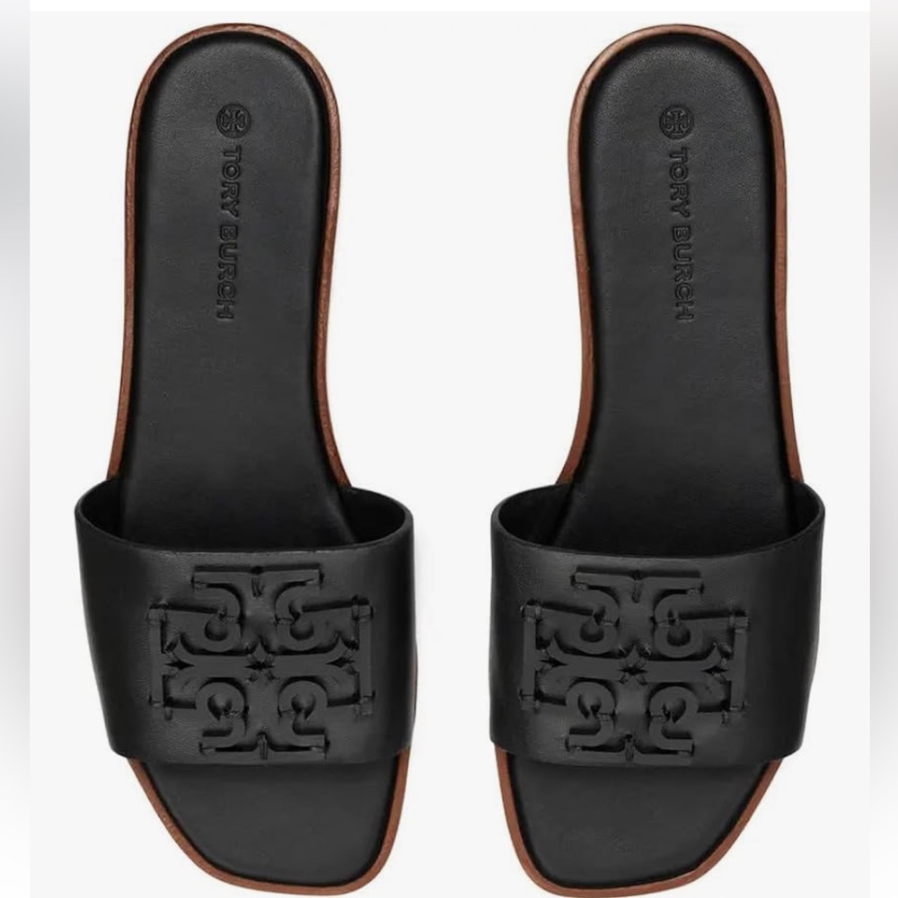Tory Burch Ines Slide Sandals- Perfect Black